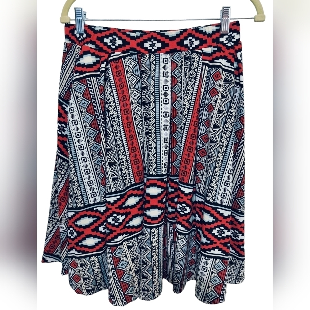 (SK72) LuLaRoe Heather Beaty Madison Multi Print Skirts Size Medium